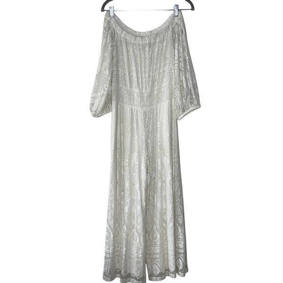 FARM RIO ELLIOT OFF THE SHOULDER JUMPSUIT SIZE XS - Picture 2 of 12